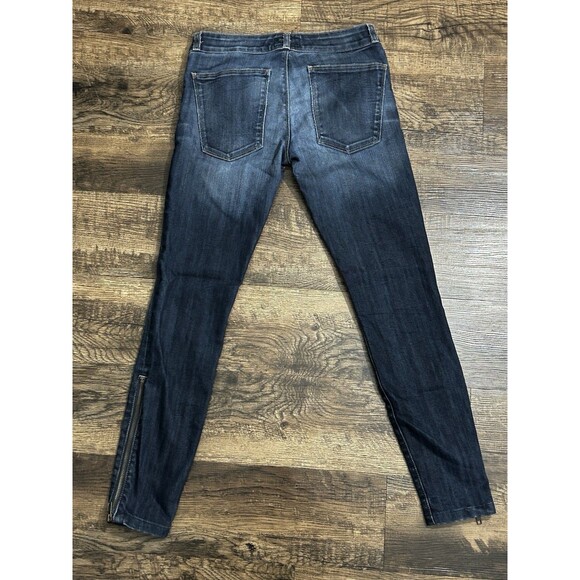 Current/Elliott The Cropped Legging‎ With Long Zip Women's 25 Bluebird Denim - Picture 8 of 9